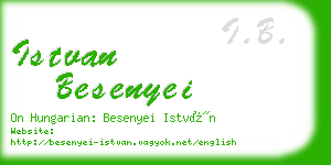 istvan besenyei business card